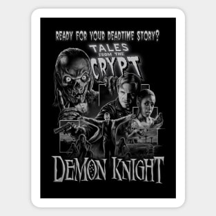 Demon Knight, Classic Horror, (Black & White) Sticker